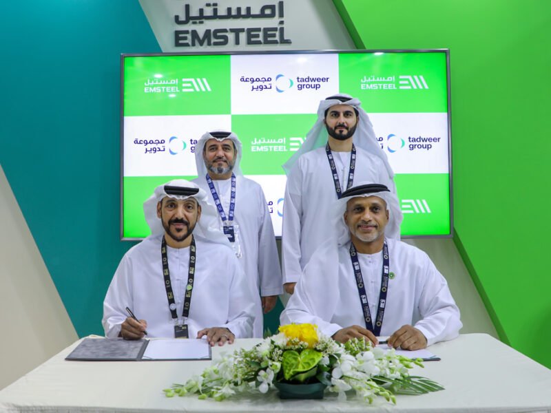EMSTEEL and Tadweer to explore the use of alternative fuels and raw materials for producing green building materials